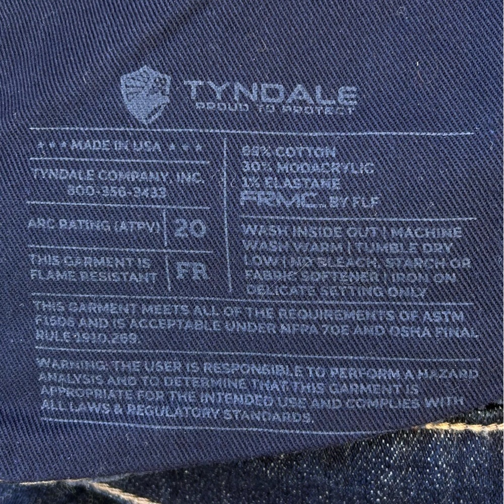 Tyndale FRC Men’s Jeans‎ 40x32 - Picture 9 of 12